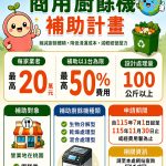桃園市政府環保局率全國之先推出「商用廚餘機補助計畫」(海資新聞)